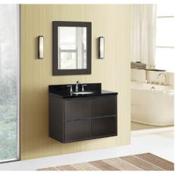 Bellaterra 400503-CAB-CP 37" Single Wall Mount Vanity In Cappuccino