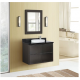 Bellaterra 400503-CAB-CP 37" Single Wall Mount Vanity In Cappuccino