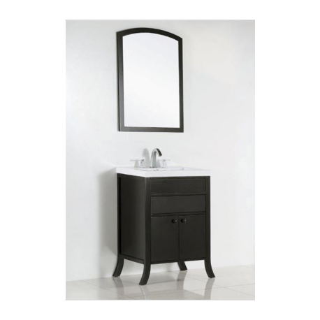 Bellaterra 500823B Single Sink Vanity, Finish- White Ceramic Sink