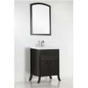 Bellaterra 500823B24 Single Sink Vanity, Finish- White Ceramic Sink