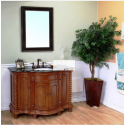 Bellaterra 600161-LW-BG 48 In Single Sink Vanity-Wood-Light Walnut, Finish- Light walnut