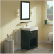 Bellaterra 804375A Single Sink Vanity, Wood Finish - Black