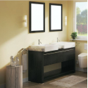 Bellaterra 804375A-BL 57.75 In Double Sink Vanity-Wood-Black