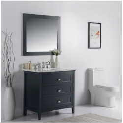 Bellaterra 77612 36" Single Vanity-White Marble Top