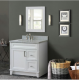 Bellaterra 400700-37L-WH 37" Single Sink Vanity in White Finish Left Door/Center Sink