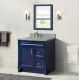 Bellaterra 400700-37L-BU 37" Single Sink Vanity In Blue Finish Left Door/Left Sink