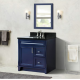Bellaterra 400700-37L-BU 37" Single Sink Vanity In Blue Finish Left Door/Center Sink