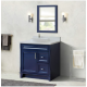 Bellaterra 400700-37L-BU 37" Single Sink Vanity In Blue Finish Left Door/Center Sink