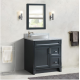 Bellaterra 400700-37L-DG 37" Single Sink Vanity In Dark Gray Finish Left Door/Left Sink