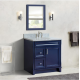 Bellaterra 400700-37R-BU 37" Single Sink Vanity In Blue Finish Right Drawers