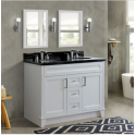 Bellaterra 400700-49D-WH-BGRD 48" Double Sink Vanity In White Finish