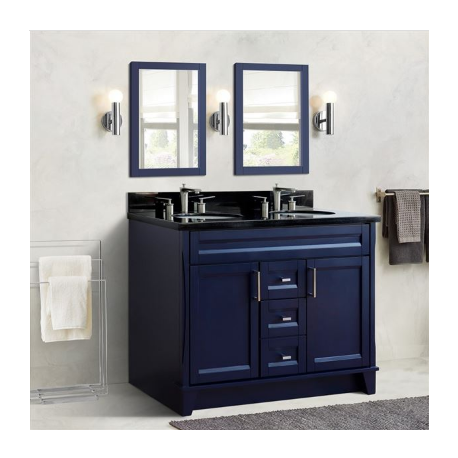 Bellaterra 400700-49D-BU 48" Double Sink Vanity In Blue Finish