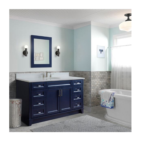 Bellaterra 400700-61S-BU 61" Single Sink Vanity In Blue Finish
