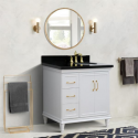 Bellaterra 400800-37R-WH-BGOR 37" Single Vanity In White Finish Right Door/Right Sink