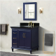 Bellaterra 400800-37R-BU 37" Single Vanity In Blue Finish Right Door/Right Sink
