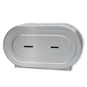 Palmer Fixture RD0327-09F Twin 9" Jumbo Roll Tissue Dispenser W/2 1/4" And 3 3/8" Adaptor,Brushed Stainless