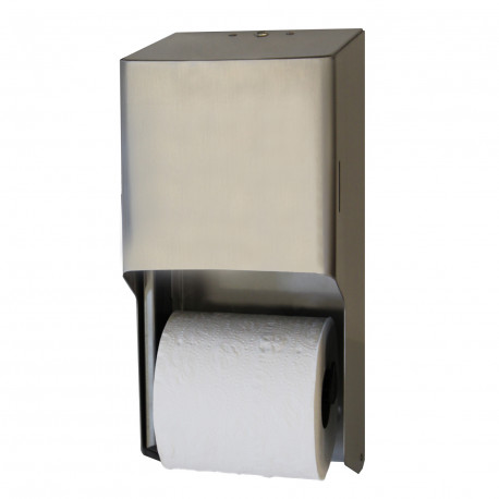 Palmer Fixture RD0325-09 Metal Two-Roll Standard Tissue Dispenser Brushed Stainless