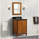 Bellaterra 400901-25-WA-BGRD 25" Single Sink Vanity In Walnut Finish