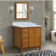 Bellaterra 400901-37R-WA 37" Single Vanity In Walnut Finish Right Door/Right Sink