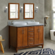 Bellaterra 400901-49D-WA 49" Double Sink Vanity In Walnut Finish
