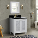 Bellaterra 400990-31-WH-BGRD 31" Single Sink Vanity In White Finish