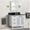 Bellaterra 400990-43R-WH-WERR 43" Single Vanity In White Finish Right Door/Right Sink