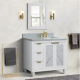 Bellaterra 400990-43R-WH 43" Single Vanity In White Finish Right Door/Right Sink