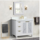 Bellaterra 400990-43R-WH 43" Single Vanity In White Finish Right Door/Right Sink