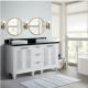Bellaterra 400990-61D-WH 61" Double Sink Vanity In White Finish