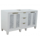 Bellaterra 400990-60D-WH 60" Double Vanity In White Finish - Cabinet Only