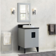 Bellaterra 408800-25-LG 25" Single Sink Vanity In Light Gray Finish