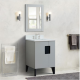 Bellaterra 408800-25-LG 25" Single Sink Vanity In Light Gray Finish