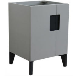 Bellaterra 408800-24-LG 24" Single Sink Vanity In Light Gray Finish - Cabinet Only