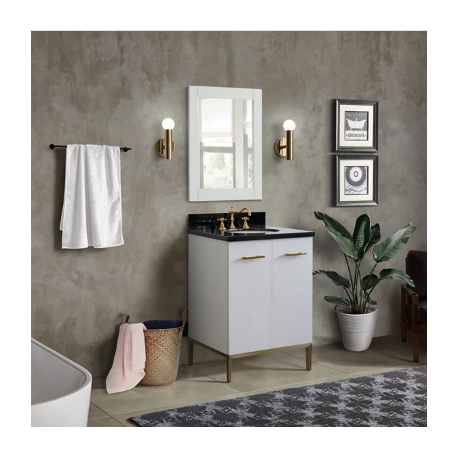 Bellaterra 408001-25-WH 25" Single Sink Vanity In White Finish