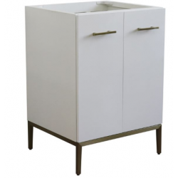 Bellaterra 408001-24-WH 24" Single Sink Vanity In White Finish - Cabinet Only