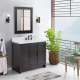 Bellaterra 400100-37R-BA 37" Single vanity In Brown Ash Finish Right Doors/Right Sink
