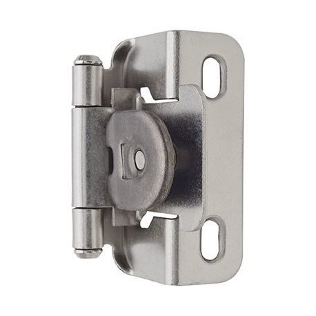 Amerock BPR8719 Self-Closing Single Demountable Partial Wrap Overlay Hinge, 1/2"