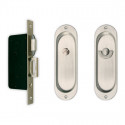 Gruppo Romi 6000 Privacy Set for Pocket Door Lock - Oval Plate