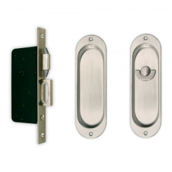 Gruppo Romi 6002 Patio Set for Pocket Door Lock - Oval Plate