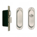  6002-US26D Patio Set for Pocket Door Lock - Oval Plate