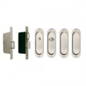  6007-US14 Privacy Set for Double Pocket Door Lock - Oval Plate