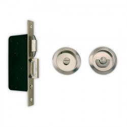 Gruppo Romi 8001 Passage Set for Pocket Door Lock - Round Plate