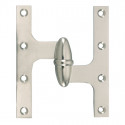 F1007W-US26DRH Olive Knuckle Solid Forged Brass Hinge with Washer, Size - 6.0" L x 5.0" W