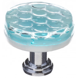 Sietto R-901 Honeycomb Light Aqua Round Knob
