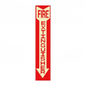Permalight 600062 FIRE EXTINGUISHER Photoluminescent Sign, Red Background