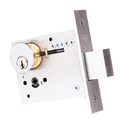 Accurate Lock & Hardware LR 7200SEC Ligature Resistant Auxiliary Lock, High Security Mortise Lock, Door Thickness - 1-3/4"