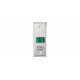 Alarm Controls TS 5/8" x 7/8" Green Illuminated Push Button, DPDT 2A Contacts, "PUSH TO EXIT", 1-3/4" Narrow Stainless Steel