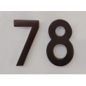  E4NAC0 Transitional House Number, Brass, One size