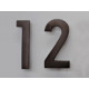 Ecco E4N Transitional House Number,Brass,One size