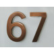 Ecco E4N Transitional House Number,Brass,One size